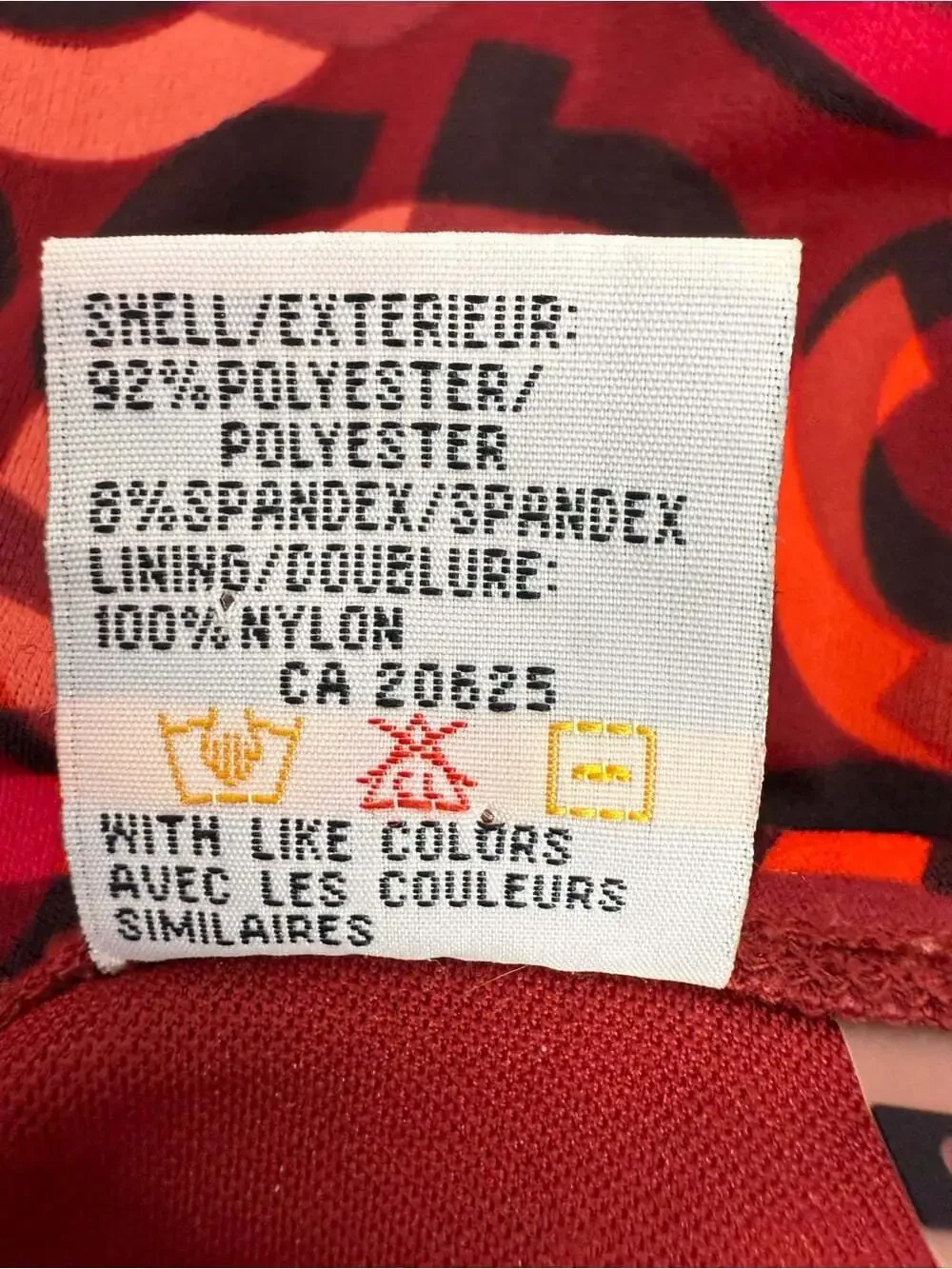 Guess USA skirt rare vintage y2k Red Pink Orange Circular-Print A-Line Skirt